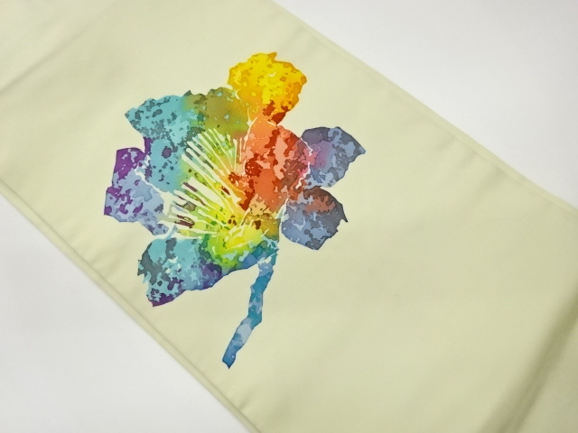 塩瀬花模様名古屋帯